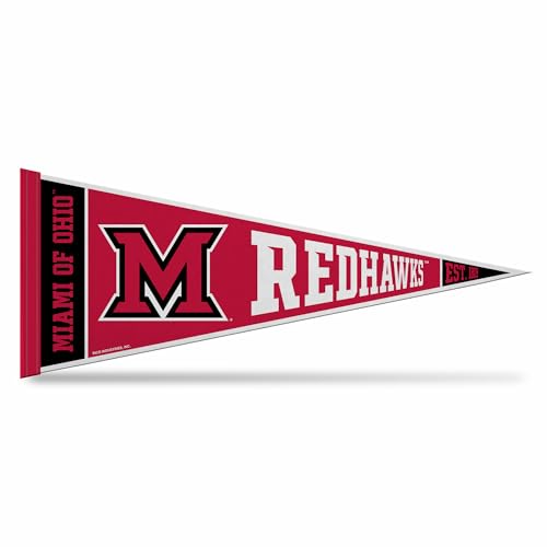 Rico Industries NCAA Miami of Ohio Redhawks Rally 12" x 30" Felt Wall Décor Pennant - Great for Home/Bed Room/Man Cave Décor