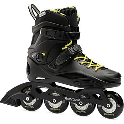 Rollerblade RB Cruiser Unisex Adult Fitness Inline Skate, Black/Neon Yellow, Urban Performance Inline Skates Cover