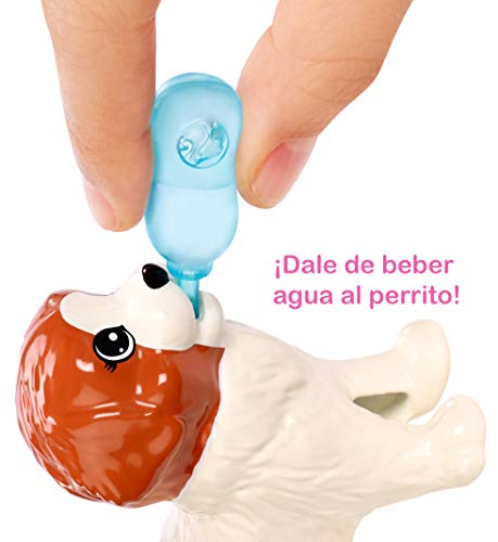 Barbie y su guardería de perritos, muñeca con mascotas y accesorios (Mattel FXH08)