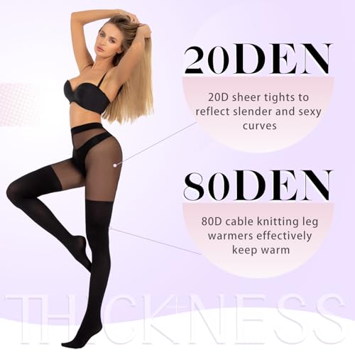 MANZI Goth Faux Thigh High Tights Mock Over the Knee Sweater Socks Women Sexy Stockings3