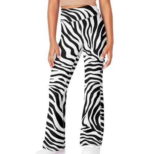 Girls High Waisted Flare Yoga Pants Leggings for Kids 5-12Y Soft Stretchy Tummy Control Full-Length Bootcut Pants