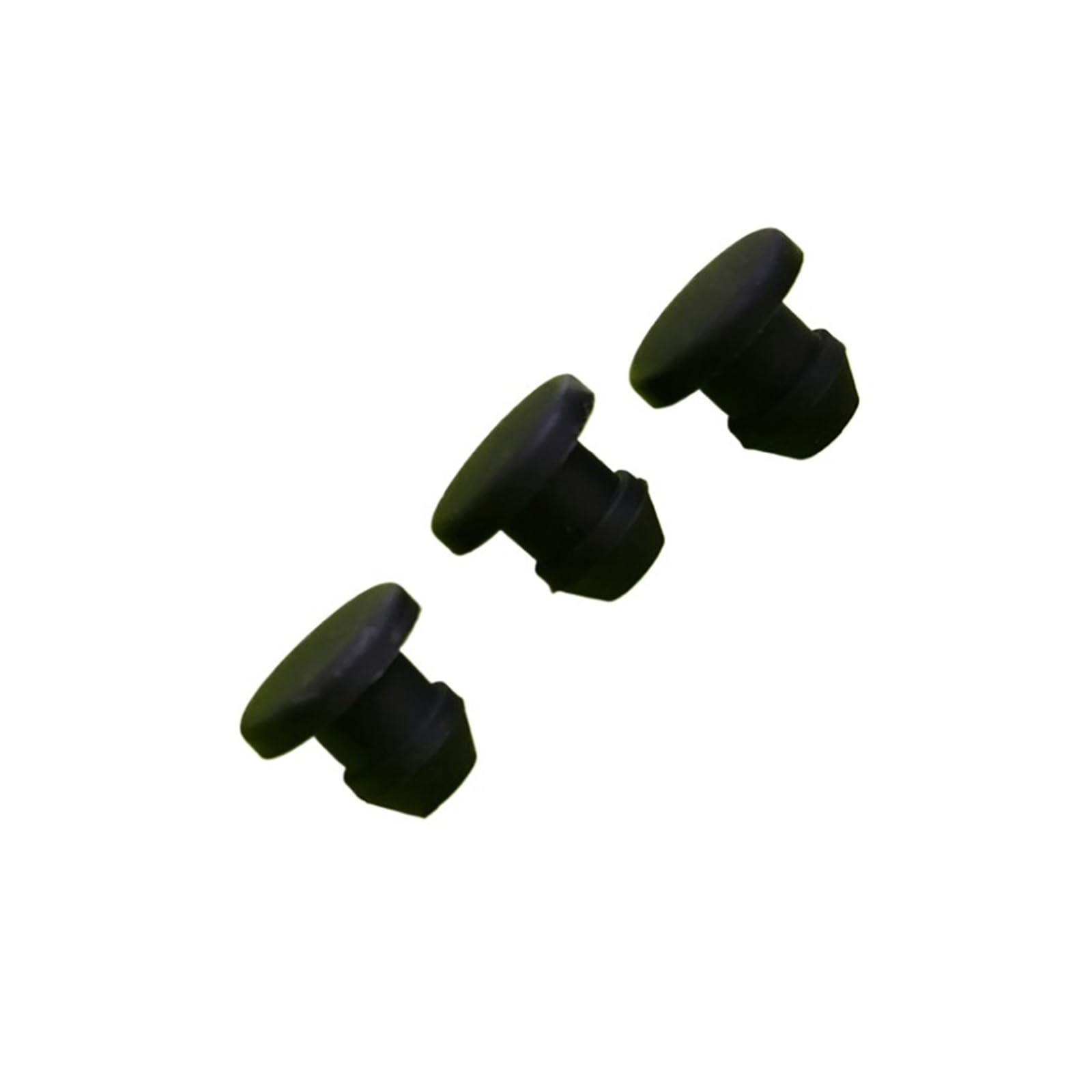Rubber Stopper T-Type Snap-on Seal 2.5–4mm Diameter Plug, Black Solid Silicone Cap for Laboratory 10PCS(2.5mm)
