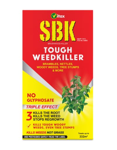 Vitax SBK Brushwood Killer Tough Weedkiller for Brambles Thistles Nettles & Tree Stumps No Glyphosate 1L