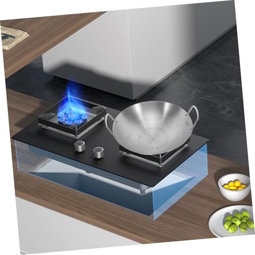 Wok de acero inoxidable con fondo redondo y doble asa miniatura 7