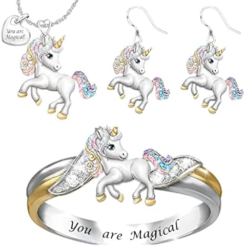 Conjunto de joyas de unicornio SCJJZ Cover