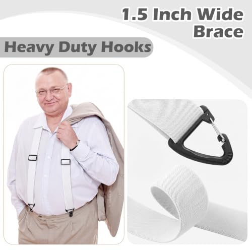 Image of Sintege 4 Pcs X Back Hidden Suspenders 1.5 Inch Heavy Duty Hiking Suspenders for Men Adjustable Under Clothing Invisible Belt