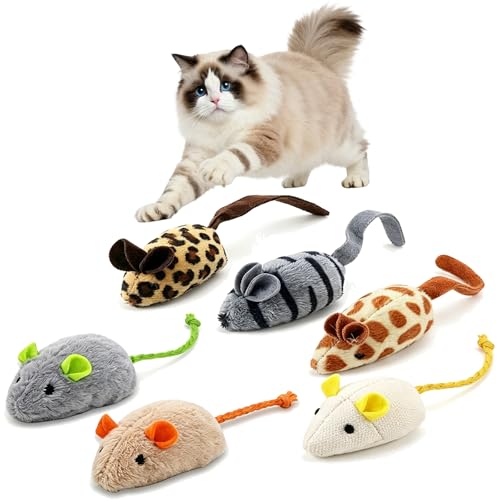 6 Pack Catnip Cat Toys for Indoor Cats Dental Teeth Cleaning Catnip Mice