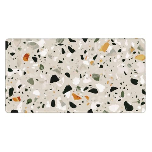 Tapis de souris Terrazzo 40x70 cm grand format avec base antidérapante