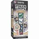 MasterPieces NFL New Orleans Saints 100-Piece Poker Chips, Team Colors, One Size (NOS3120)