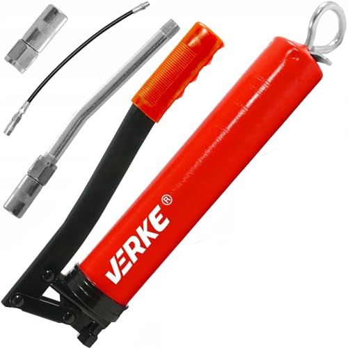 Ingrassatore Manuale a Leva Pistola Grasso Lubrificatore Parti Meccaniche Punta Rigida e Flessibile 500 ml