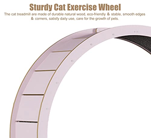 Grande roue de course pour chat silencieuse en bois M - 6