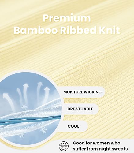 Image of NACHILA Bamboo Viscose Pajamas for Women Racerback Tank Capri Set