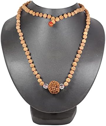 Non Dye Natural Origin Color Rudraksha Mala 108+1 Beads Rosary Mala 7 - Foto 5