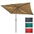 Ogrmar 6.5x10ft Patio Umbrella Rectangular Outdoor Table Umbrella with Crank & Push Button Tilt for Terrace, Backyard, Garden, Courtyard, Swimming Pool, Lawn (Tan)