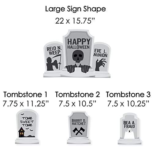 Big Dot Of Happiness Graveyard Tombstones - Yard Sign And Outdoor Lawn Decorations - Halloween Party Yard Signs - Set Of 8 #TOP4