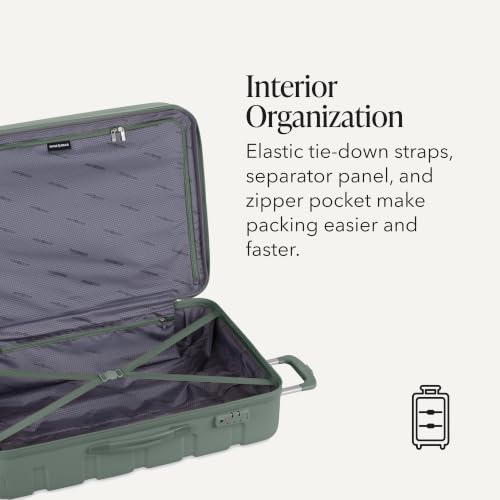 Image of SwissGear 7366, Olive, Checked-Large 27-Inch, Signature Hardside Expandable Luggage With Spinner Wheels