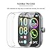[2-Pack] Screen Protector Compatible with zakotu Y66, Coucur Y66, Jugeman Y66, Motast Y66 Case, Soft TPU Plated Case All-Around Protective Screen Full Cover Bumper Compatible for Y66 Smart Watch