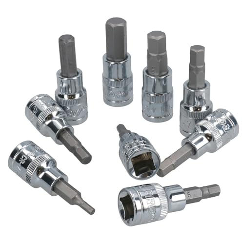 Clés douilles 3/8 robustes profil etoile et hexagonal H2 à T55 - 3