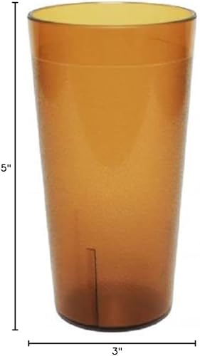 Vista 16 de Juego de 12 vasos de color transparente de 5 oz. Vasos de té helado reutilizables de alta calidad, apilables, aptos para lavavajillas, resistentes a