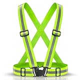Kezidhp Chaleco Reflectante Running Ciclismo Moto Jogging | Chaleco de Seguridad Ajustable y Ligero | Alta Visibilidad para Adultos y Jóvenes