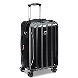 DELSEY PARIS Helium Aero Hardside Expandable Luggage with Spinner Wheels, Black, Carry-On Plus 21 Inch
