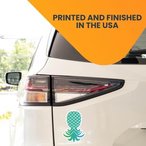 Miniatura 4 de Magnet Me Up Calcomanía magnética de piña al revés, azul y verde, 4 x 6 pulgadas, paquete de 2, imán automotriz para automóvil, camión, SUV, puerta