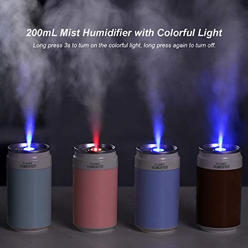 Kiaya Umidificador 202 ml Difusor Umidificador de Névoa com Luz Colorida Umidificador Silencioso Dif