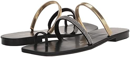 Nine West Women's Mavis Flat Sandal, Black, 5 | Image 6