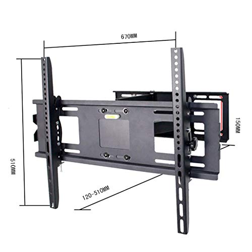 Support TV mural pivotant télescopique rotatif angle vision optimal 42-65 - 3