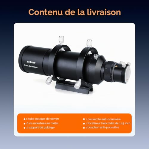Svbony SV106 Télescope Guideurs 60mm,F4 Télescope Guide Scope – vue 8