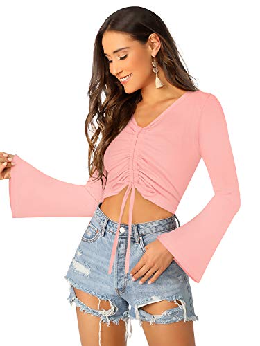 Image of AVINA Women Casual V-Neck Crop top