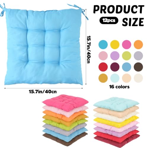 16 Pcs Square Floor Cushions for Classroom 15.7" Large Meditation Cushion Flexible Seating Floor Cushions Floor Pillows for Kids Sitting Pillows for Adults Yoga Living Room Chair Tatami Balcony - Image 2