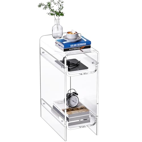 Dewrhiixe Narrow Acrylic Nightstand