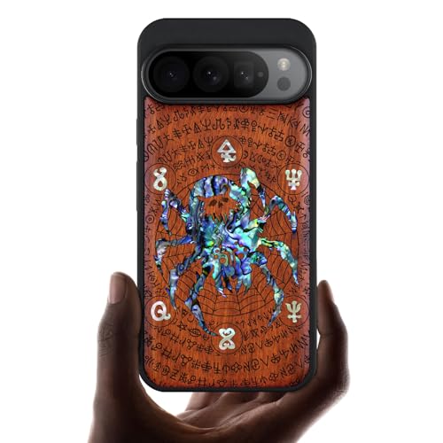 Gravure en Bois et Incrustation de Coquille sur coque Pixel 9 Pro Carveit