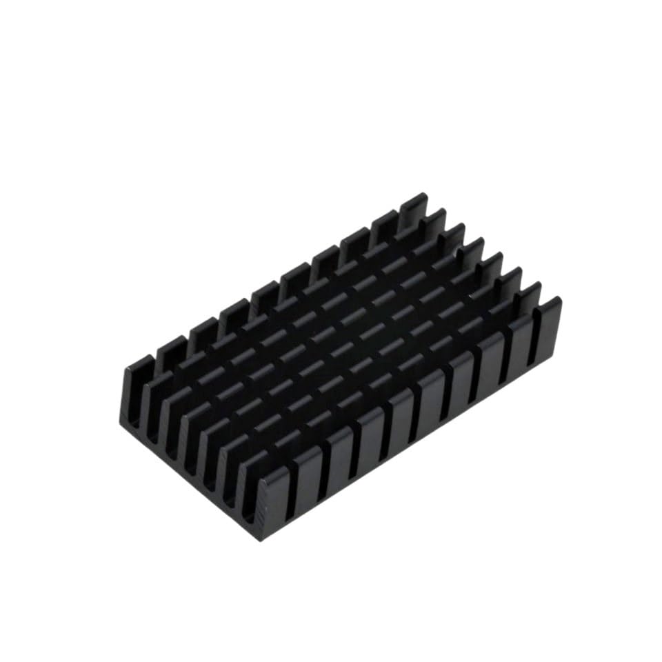 Aluminium Heat Sink 5pcs Heatsink Radiator Cooler Radiator 50x25x10MM Black Slot for Amplifier Transistor