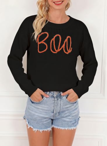 Image of LEMAFER Women 2026 Merry Christmas Round Neck Sequin Letters Sweater Casual Solid Slogan Long Sleeve Pullover Sweatshirt Tops
