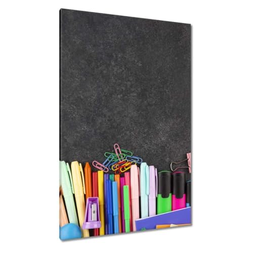 Toile imprimée 80x120 cm couloir scolaire pour habiller un mur vide