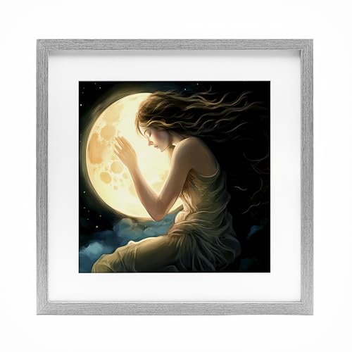 Affiche Moon Love Grey Stupell Industries pour une ambiance poétique
