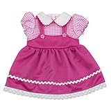  HDBHSBE Baby Dolls vêtements Robe Rouge Rose avec Bretelles
