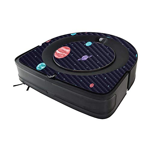 Image of MightySkins Carbon Fiber Skin Compatible with iRobot Roomba s9 Vacuum Minimal Coverage - Bright Night Sky | Protective, Durable Textured Carbon Fiber Finish | Easy to Apply | Made in The USA