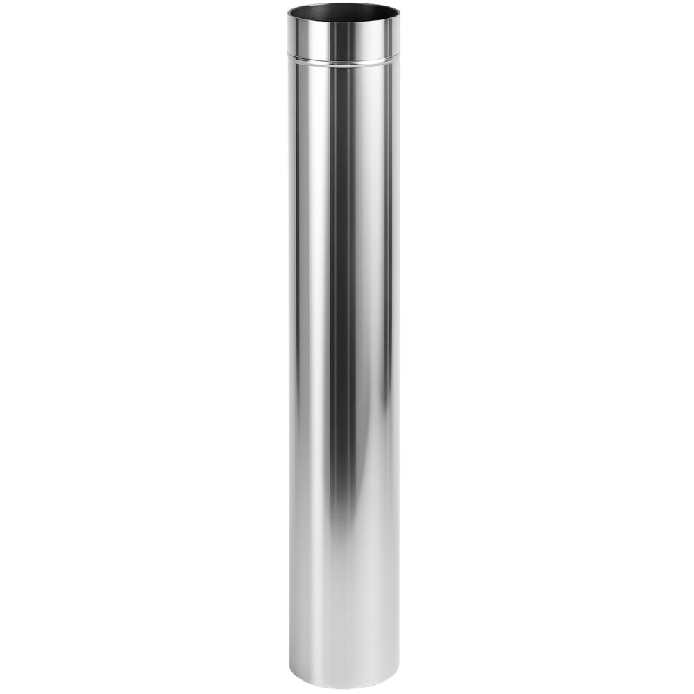FORTUNATO Tubo Acciaio Inox Canna Fumaria Evacuazione Fumi Efficienza Impianto Riscaldamento Spessore 0,5 mm Altezza 1000 mm (Ø 300 mm)