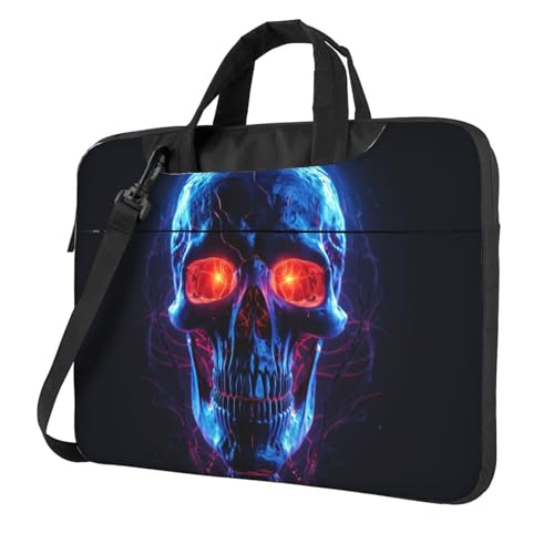 Housse PC portable crâne d'Halloween 14 pouces sacoche antichoc noire