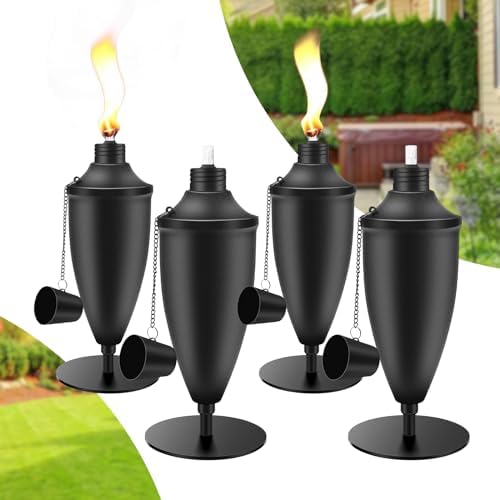 4 Pack Metal Tabletop Torches,22...