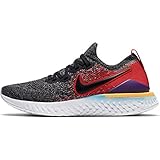  Nike Epic React Flyknit 2 (GS), Zapatillas de Atletismo Niño, Multicolor (Black/Black/Hyper Jade/University Red 7), 35.5 EU