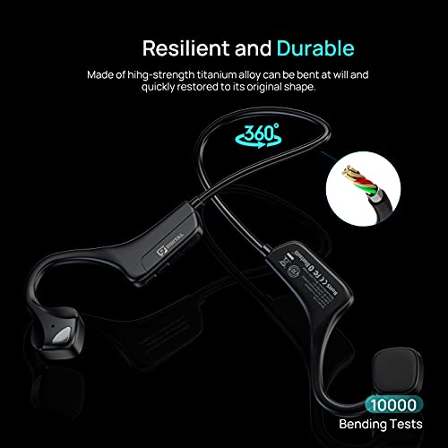 Bone Conduction Headphones with Noise Reduction Tech, 9 Digital N1 Open Ear Headphones with MIC, Waterproof Wireless… - Image 7