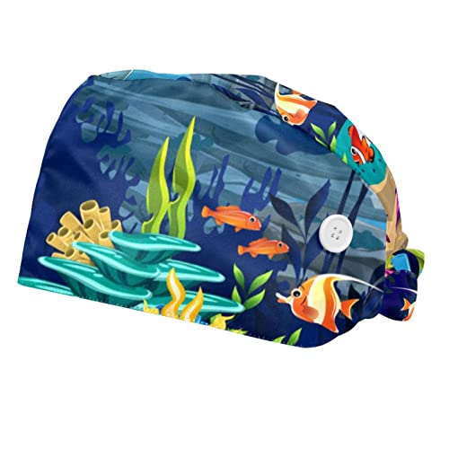 Chapeaux de travail poisson sous l'eau unisexes pour hommes et femmes | Lot de 2