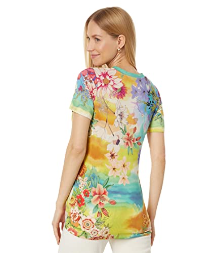 Johnny Was Tie-Dye Favorite Short Sleeve Crew Neck Tee2