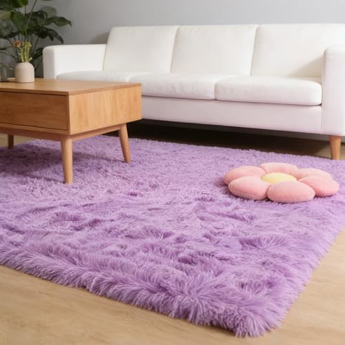 Tapis de salon vintage pourpre 320x390 cm rectangle lavable - 2