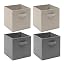 Set of 4 Beige+grey