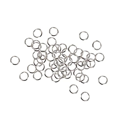 PAKEY 50 Pcs Split Rings Small Key Rings Bulk Keychain Rings for Keys Organization DIY Crafts Keyrings 9mm Jewelry Accessories and Peripherals